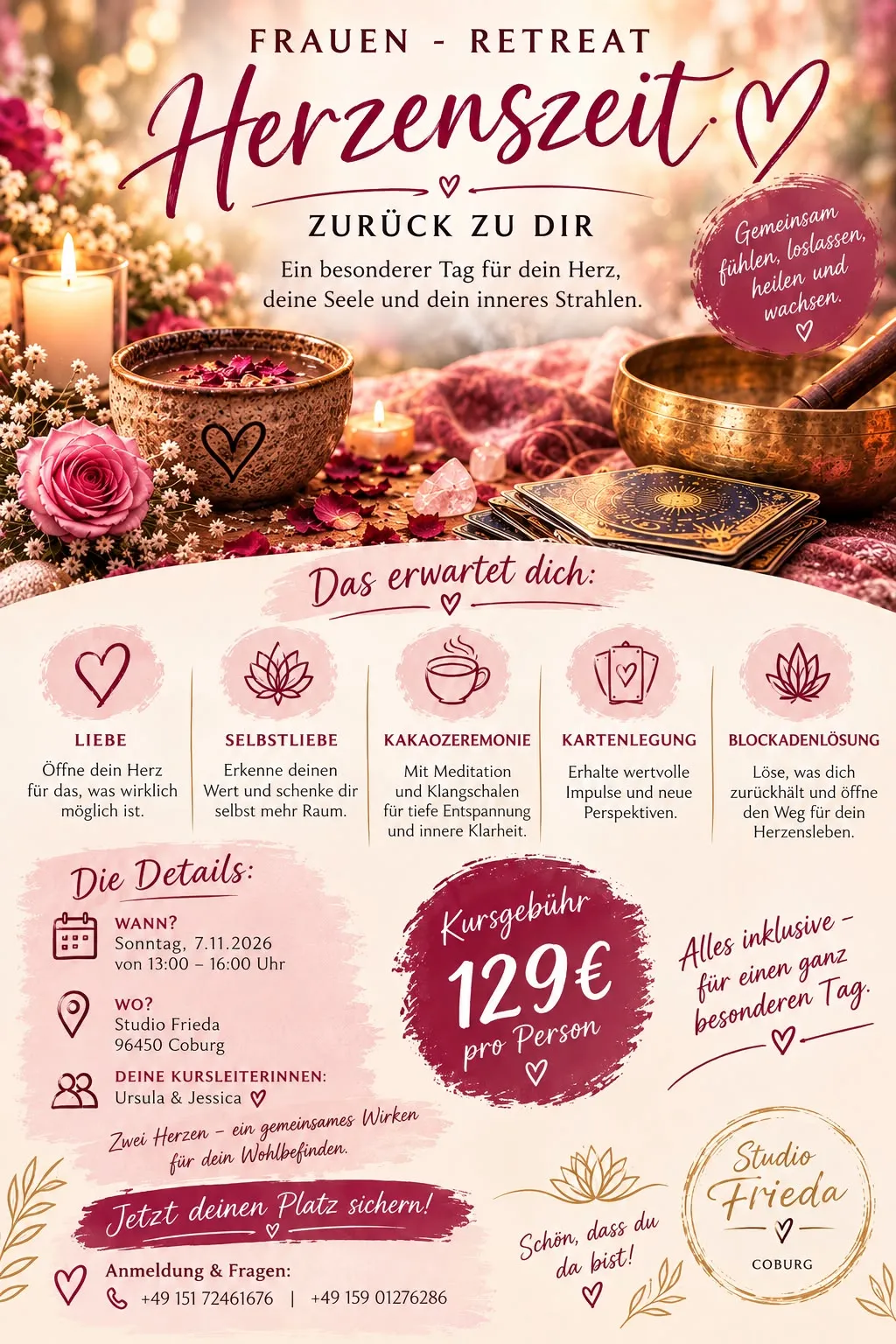 Frauen-Retreat: Herzenszeit - Zurück zu dir mit Ursula & Jessica